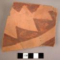 Sherds from decorated pottery bowl