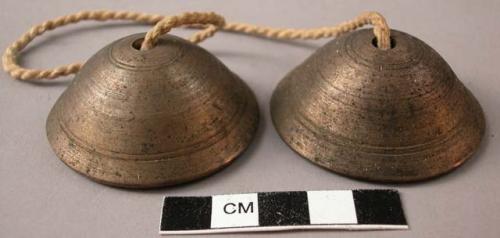 Pair of small brass cymbals