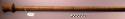Blowgun, hourglass shaped mouthpiece, bark wrapped wood tube, tapered end
