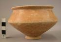 Deep profile pottery bowl - pedestal foot;