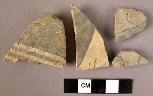 Ceramic body sherds, miscellaneous painted and impressed ware
