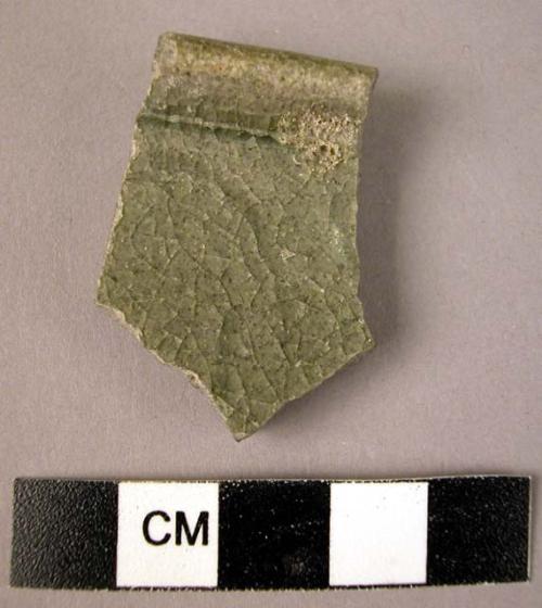 Potsherd - gray-green glaze