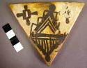 Triangular pottery tile