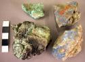 3 azurite, 25 copper ore