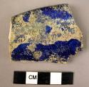 Rim potsherd - cobalt blue glaze