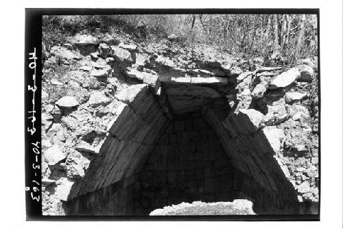 Wide span doorway Bldg., vault section, N. room, 2d from E.