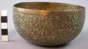 Brass bowl, ornamented