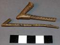 Cast brass or bronze miniature hammer-like objects