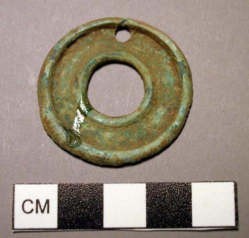 Pendant, disk-shaped