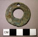 Pendant, disk-shaped