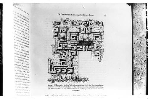 El Tabasqueno part of facade  after E. Seler "Die Quetzalcouatl fassaden bauten"