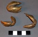 Cast brass or bronze crab's claws