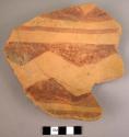 Large sherd of decorated bowl