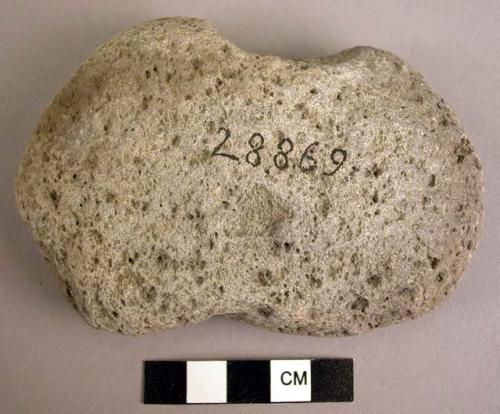 Notched stone axe