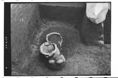 "Urn Burial" and cut made through subsoil for burial