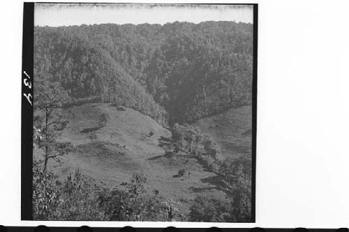 Looking north at ruins of Tzicuay