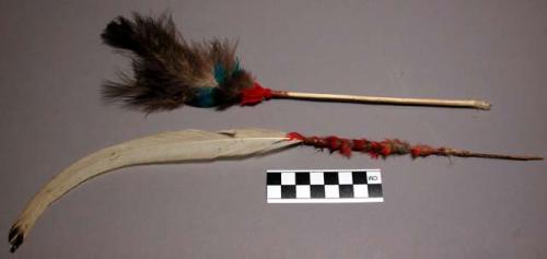 Feather ornaments from headdress