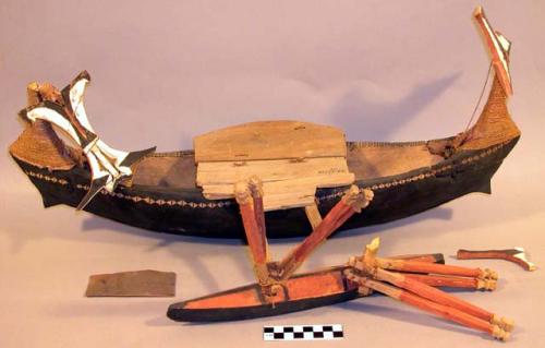 Model outrigger canoe