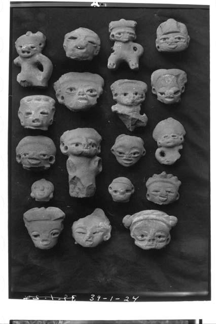 Figurines and heads - all human. eastern Salvador