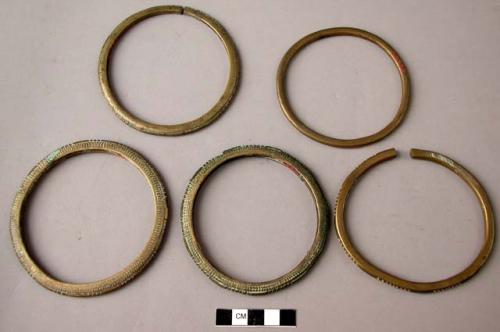 Brass leg rings