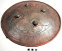 Shield (metal and leather) - looks like india, collector's tag says cairo