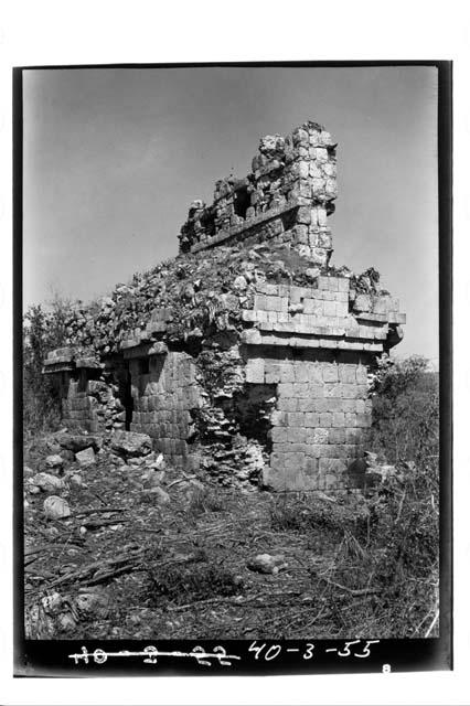 Roof comb Bldg., from SW. Xkupaloma.