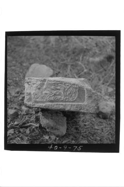 Glyphic stone corbel