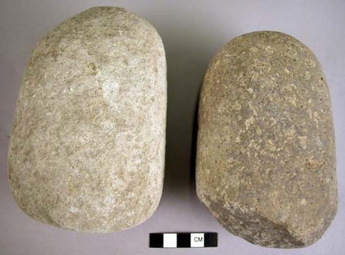 Loaf-shaped rubbing stones