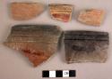 Cord marked potsherds