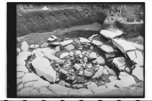 Round structure before excavation of central firepit