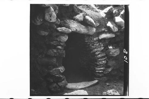 Passageway looking out of Tomb in Mound 1