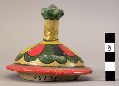 Pottery cover to vase