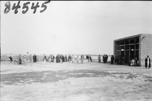 Life scene with Marsh Arab men from the Faleh region