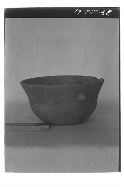 Small grey ware vessel found with child burial in test trench 2A-38.