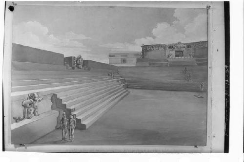 Restoration drawing of Jaguar Stairway