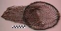 Dip net of seal skin with iron hoop