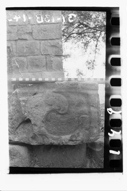 Unattached glyph stone from panel