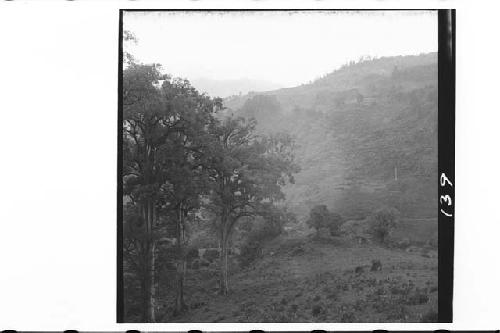 Looking south at ruins of Tzicuay