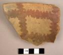 Sherds from decorated bowl - pottery