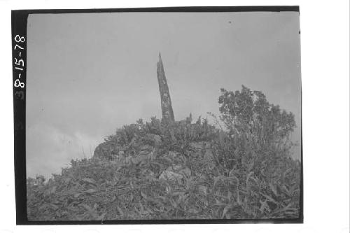 Slate shaft on cairn