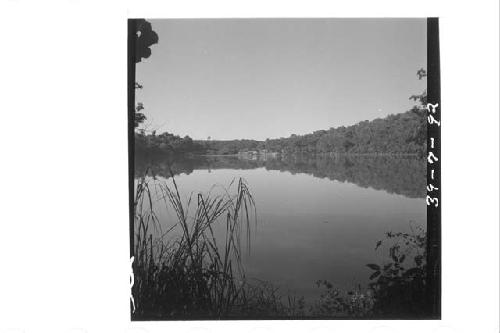 View of camp from across lake