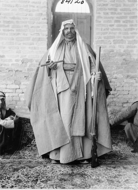 Portrait of a Marsh arab man from the Faleh region