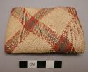 Tobacco pouch of colored straw woven in patterns