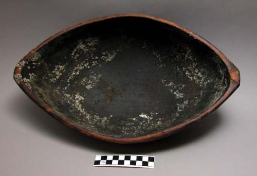 Wood bowl, elongated