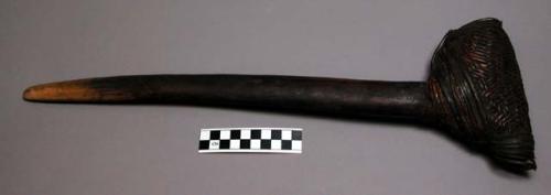 Ax used for chopping trees; also for injuring women, handle 16" 1. Woven bamboo