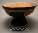 Wooden bowl with base