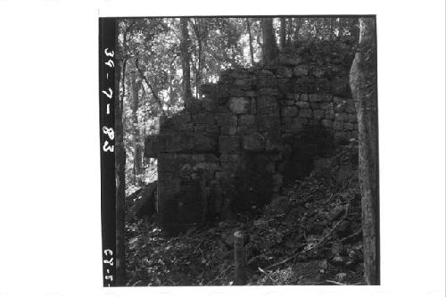 Structure I, N.E. corner and facade. Alternate view from north.