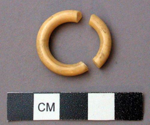 Unclassified tool, carved ivory ring, broken