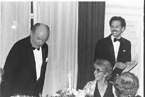 Gordon Willey, Jeremy Sabloff and Olga Linares, dinner in honor of Gordon Willey