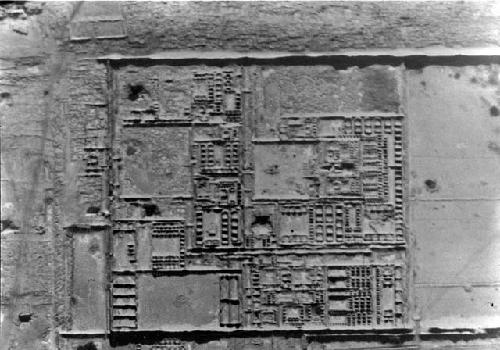 Aerial photograph of area of the archaeological site Chan Chan